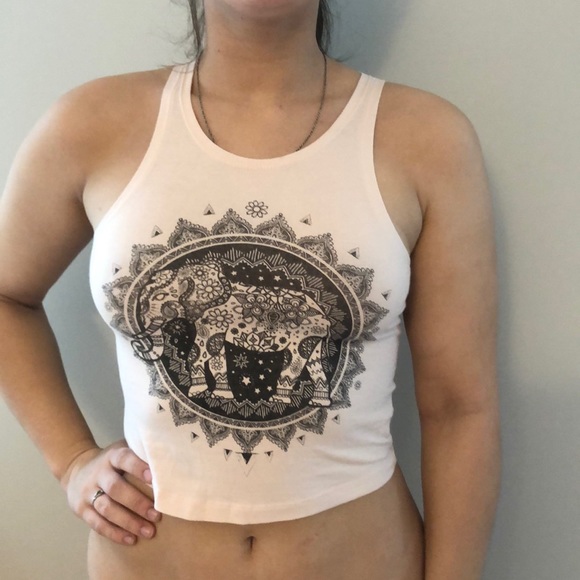 Pink Elephant Tank/Crop Top - Picture 1 of 3